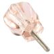 Pink Hexagon Glass Cut Cabinet Knob